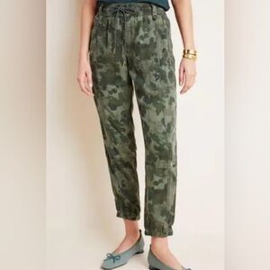 Anthropologie Leda Camo Tencell Pull On Jogger Sz Small Comfy Athleisure